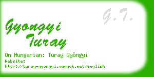 gyongyi turay business card
