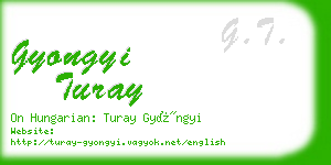 gyongyi turay business card